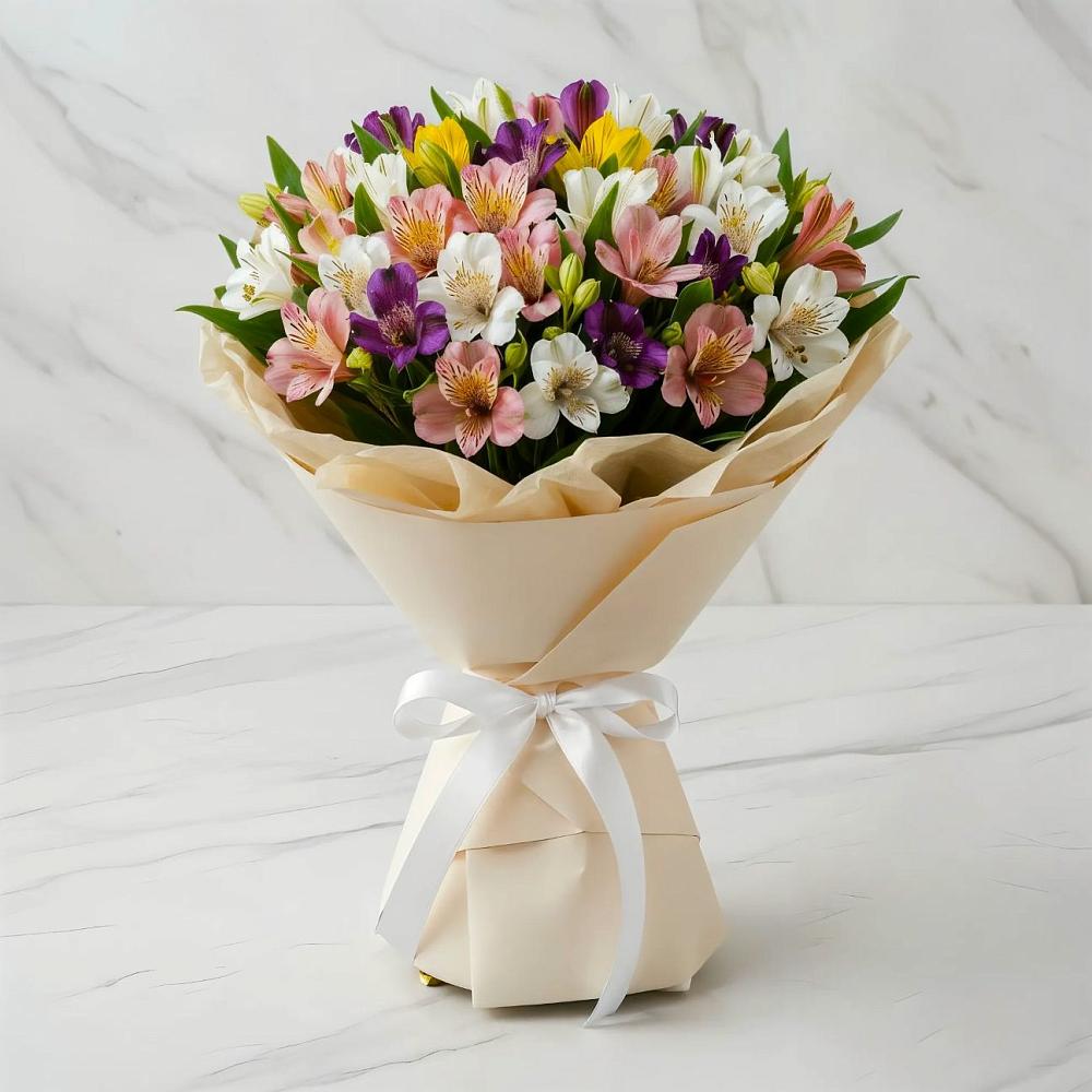 Букет цветов из: Альстромерии в Екатериноградской