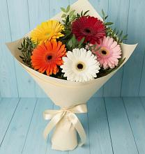 Букет цветов из:  Герберы #REPLACE_PRED# Екатериноградской