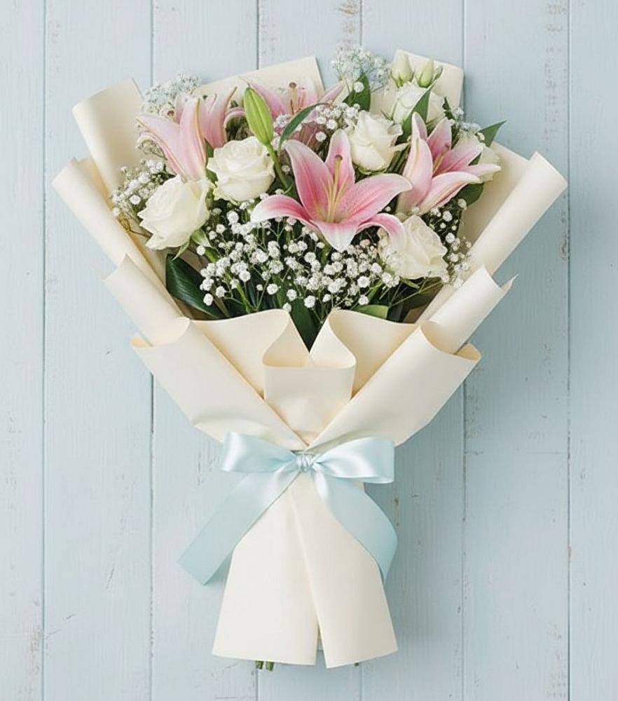 Букет цветов из: Лилии в Екатериноградской