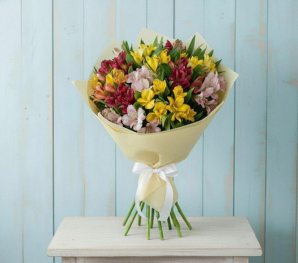 Букет цветов из: Альстромерии в Екатериноградской